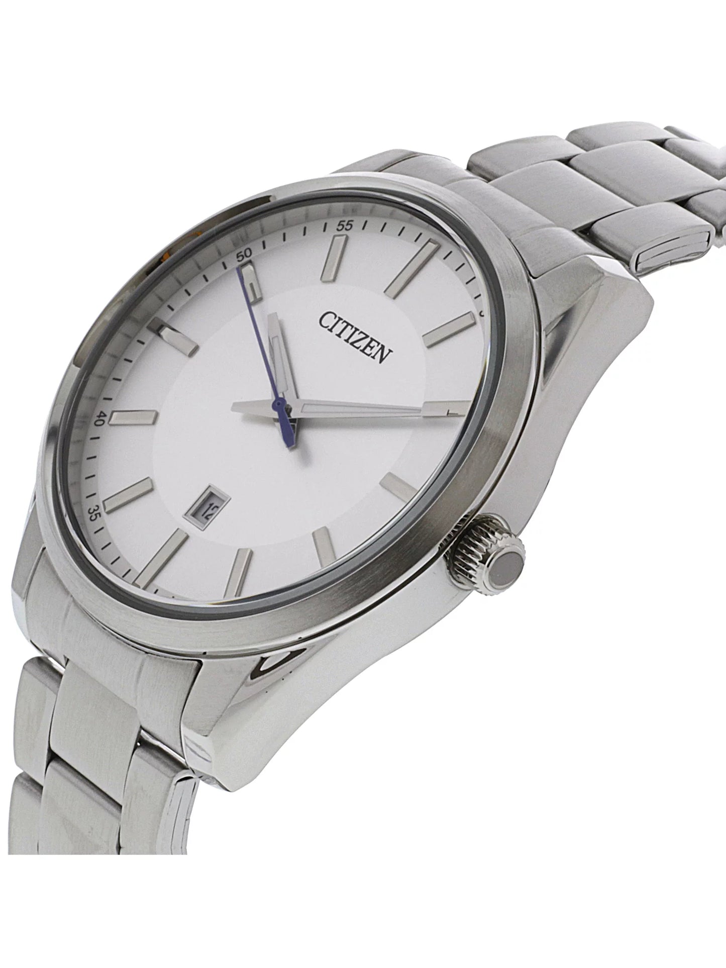 Quartz Silver Dial Stainless Steel Men'S Watch BI1030-53A