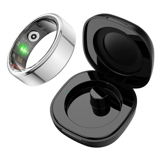 -R02 Smart Ring with Charging Case for Men Women, Battery Life, 39 Days, Health Monitor, 5ATM Waterproof, Multi-Sport Mode