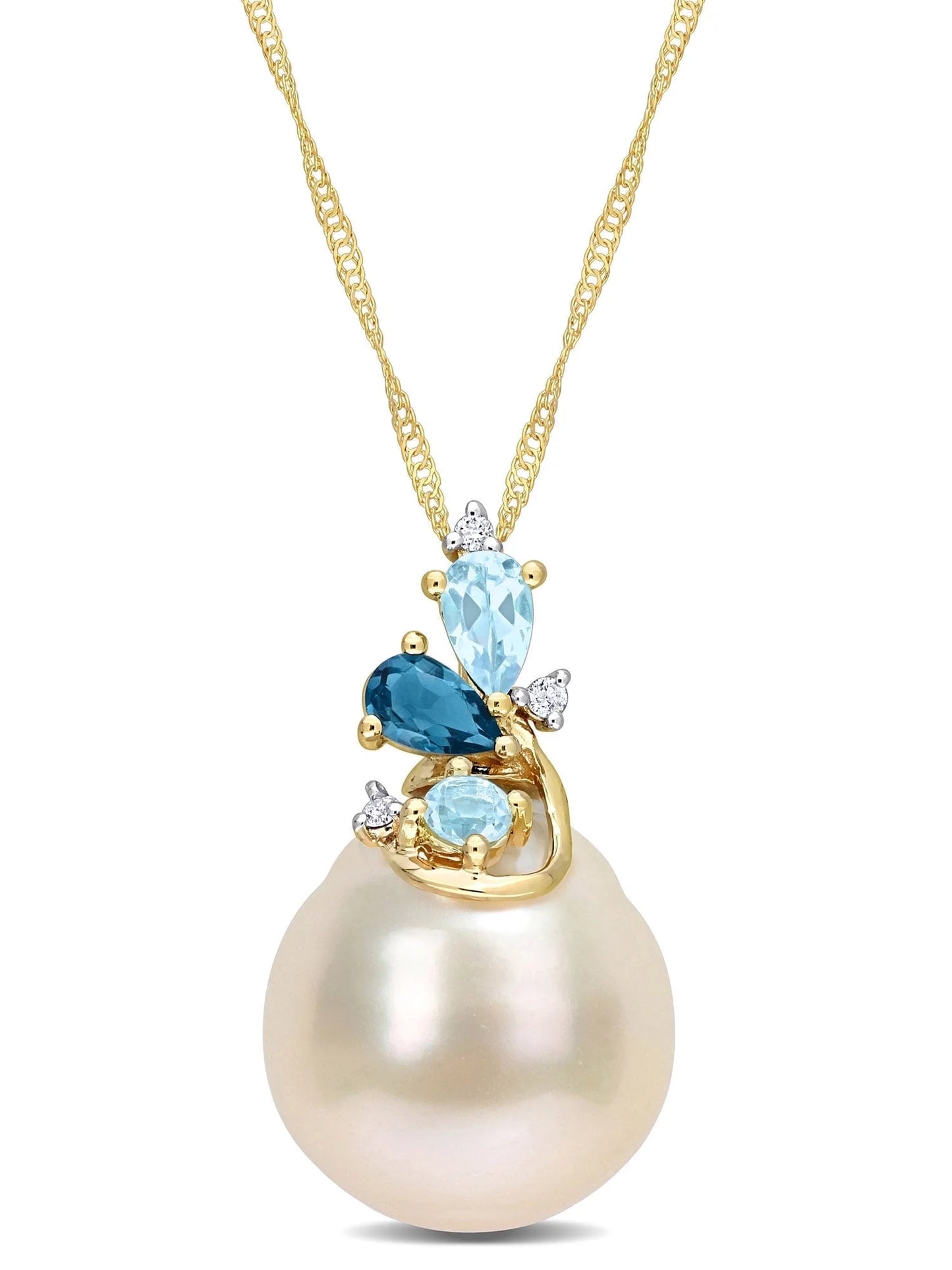 Women'S Cultured Pearl 14K Yellow Gold Necklace